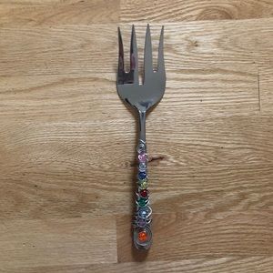 Embellished serving fork